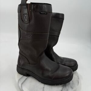 Cotswold Ascot brown leather waterproof Wellies boots
